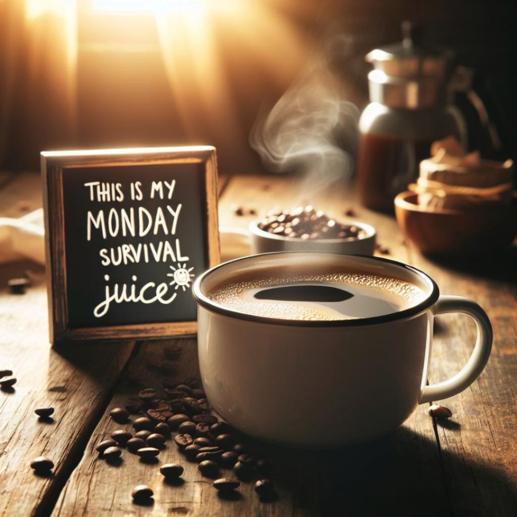 coffee is my monday survival juice
