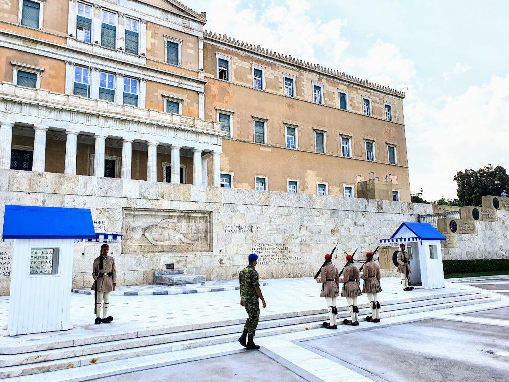 Athens guard changing ceremony