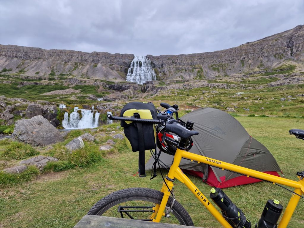 camping by Dynjandi in iceland