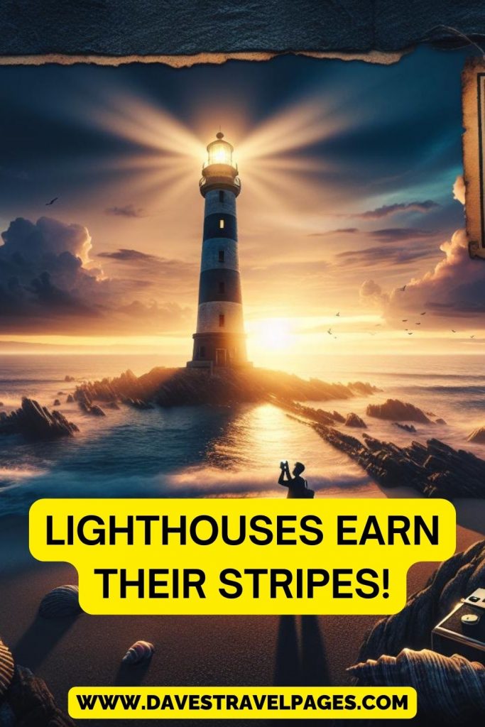 lighthouses earn their stripes caption