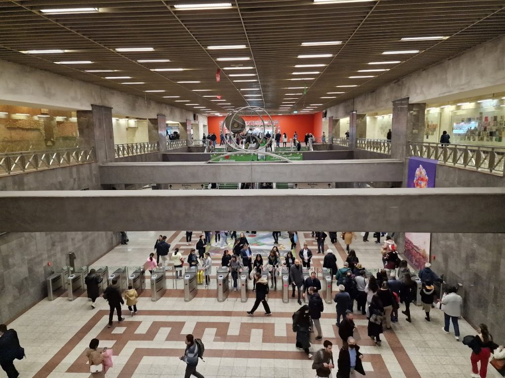 Inside Syntagma metro station