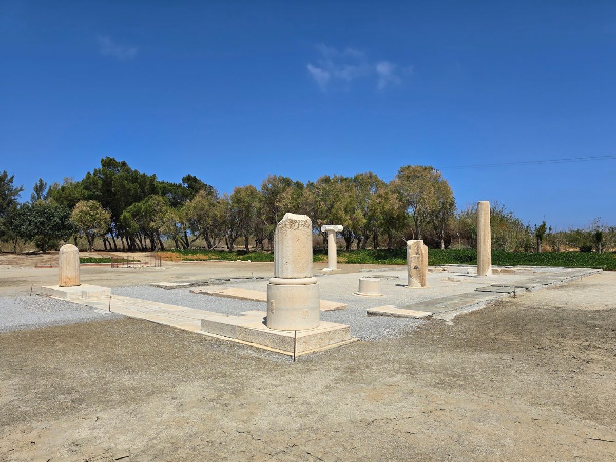 Yria Visiting the Temple of Dionysus Yria in Naxos, Greece