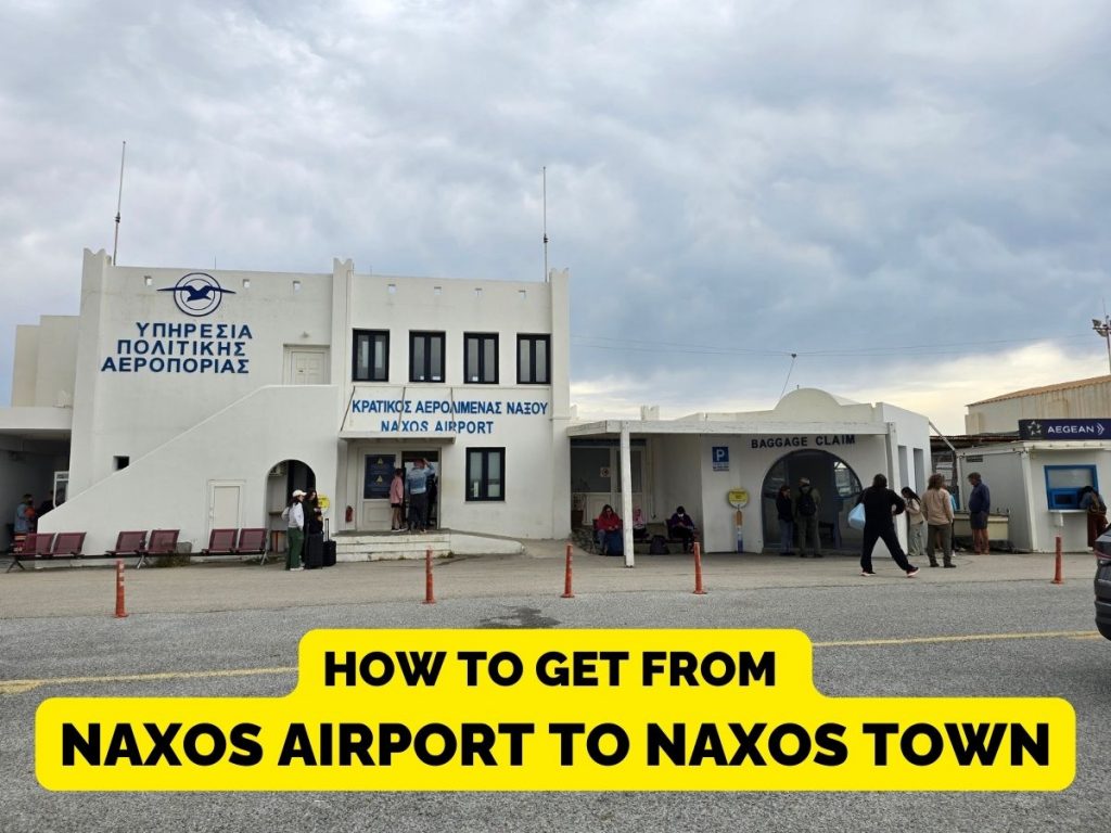 how to get from naxos airport to naxos town