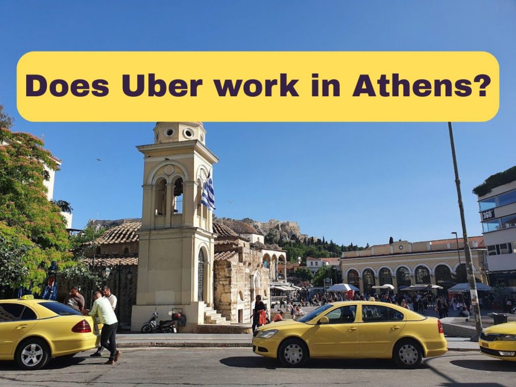 Uber operates in Athens but uses regular taxis instead of private vehicles