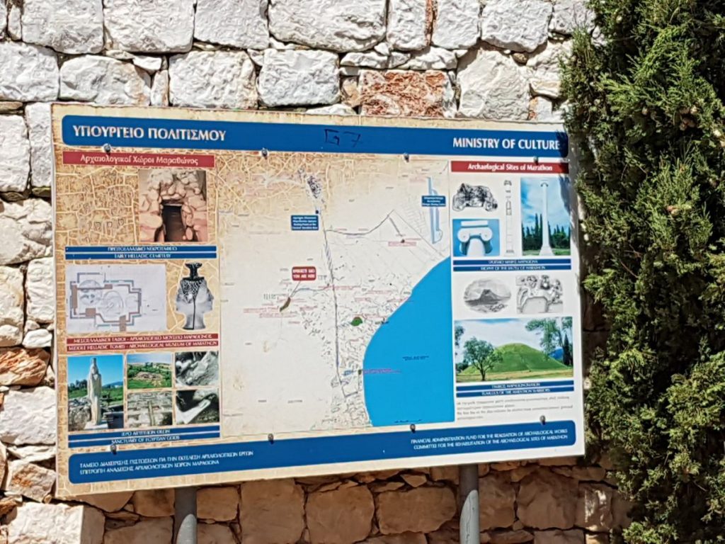 Marathon archaeological site signboard
